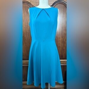 AB Studio Sleeveless Dress Midi Fit & Flare Knit Sz 8